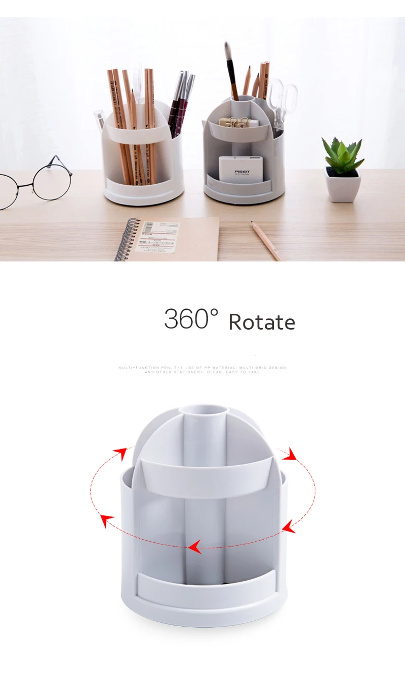 Креативный многофункциональный настольный вращающийся держатель для ручек Косметическая подводка для глаз коробка для хранения чехол держатель для макияжа Настольный карандаш ручка Органайзер
