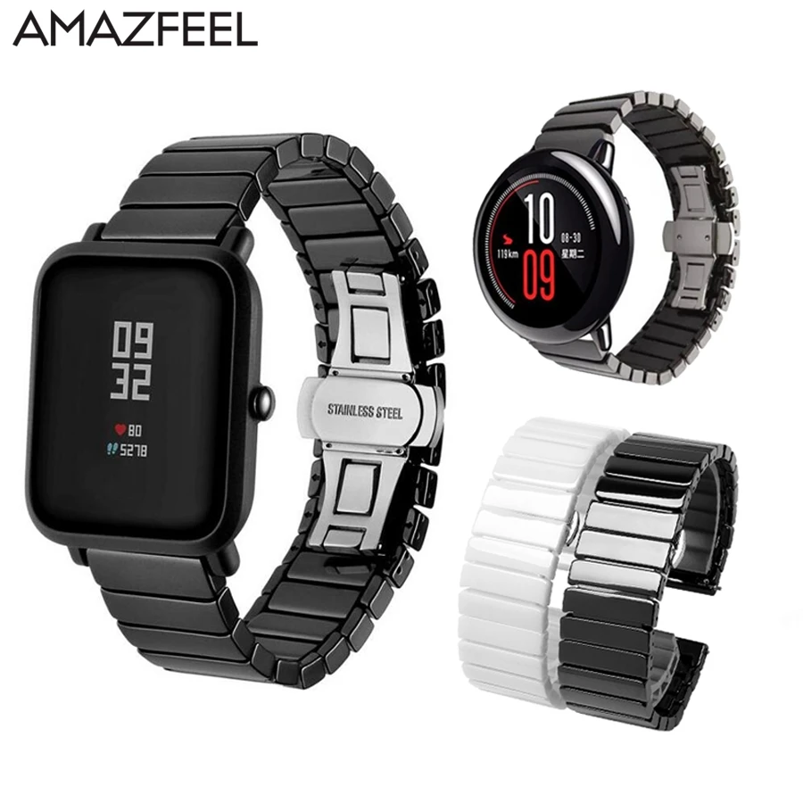 Online Correa de reloj de cerámica para Huami Amazfit Bip correa para Amazfit Pace Stratos pulsera GTR GTS para Huawei reloj Gt Honor Magic Correa