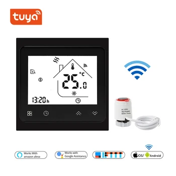 

WiFi Thermostat Temperature Controller LCD Touch Screen Backlight for 3A Water Floor Heating Works with Alexa Google Home Voice