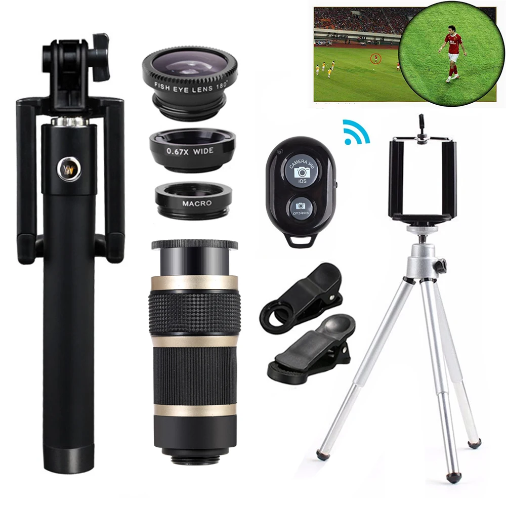 8X Telephoto Zoom Lenses Mobile Telescopic lens Fisheye Wide Angle