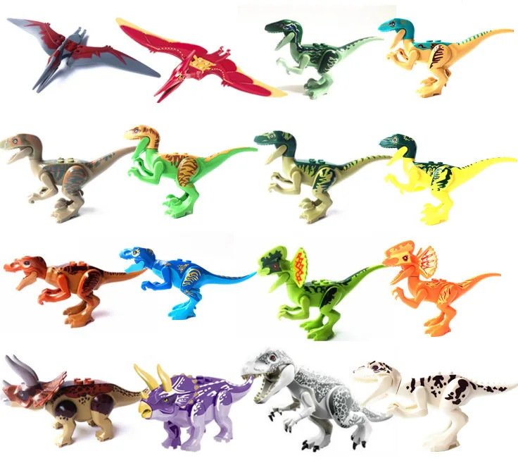 

39126/YG77001/77021/307 Building Block bricks Dinosaur pterosaur Indomirus T-Rex Triceratops Brick baby toys children gift