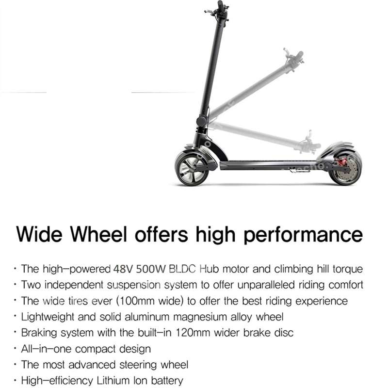 Wide wheel smart electric scooter (15)
