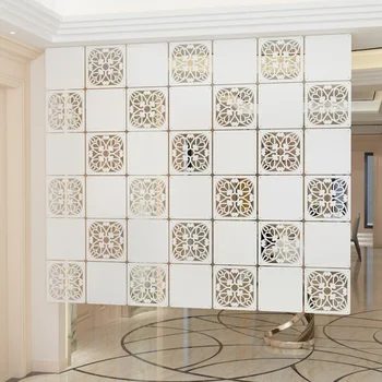 

Continental Foldable shield Room divider Folding screen Decorative Decoration Square Restaurant Carved hollow curtain 29cm 39cm