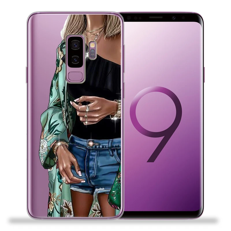 Модные женские туфли на высоком каблуке с цветами для samsung Galaxy S9 S8 S10 Plus S7 S6 Edge S10 Lite Note 8 9 Мягкий ТПУ чехол Etui