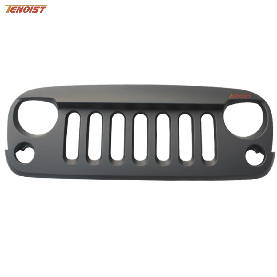 

Car-Styling Black ABS Front Racing Grille Trims Black For Offroad Wrangler JK 2007-2016