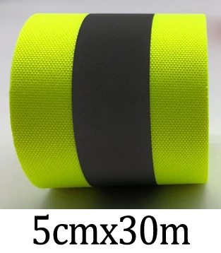 Флуоресцентный желтый и флуоресцентный orange Предупреждение лента для безопасности пошив одежды на - Цвет: 50mmx30m  yellow