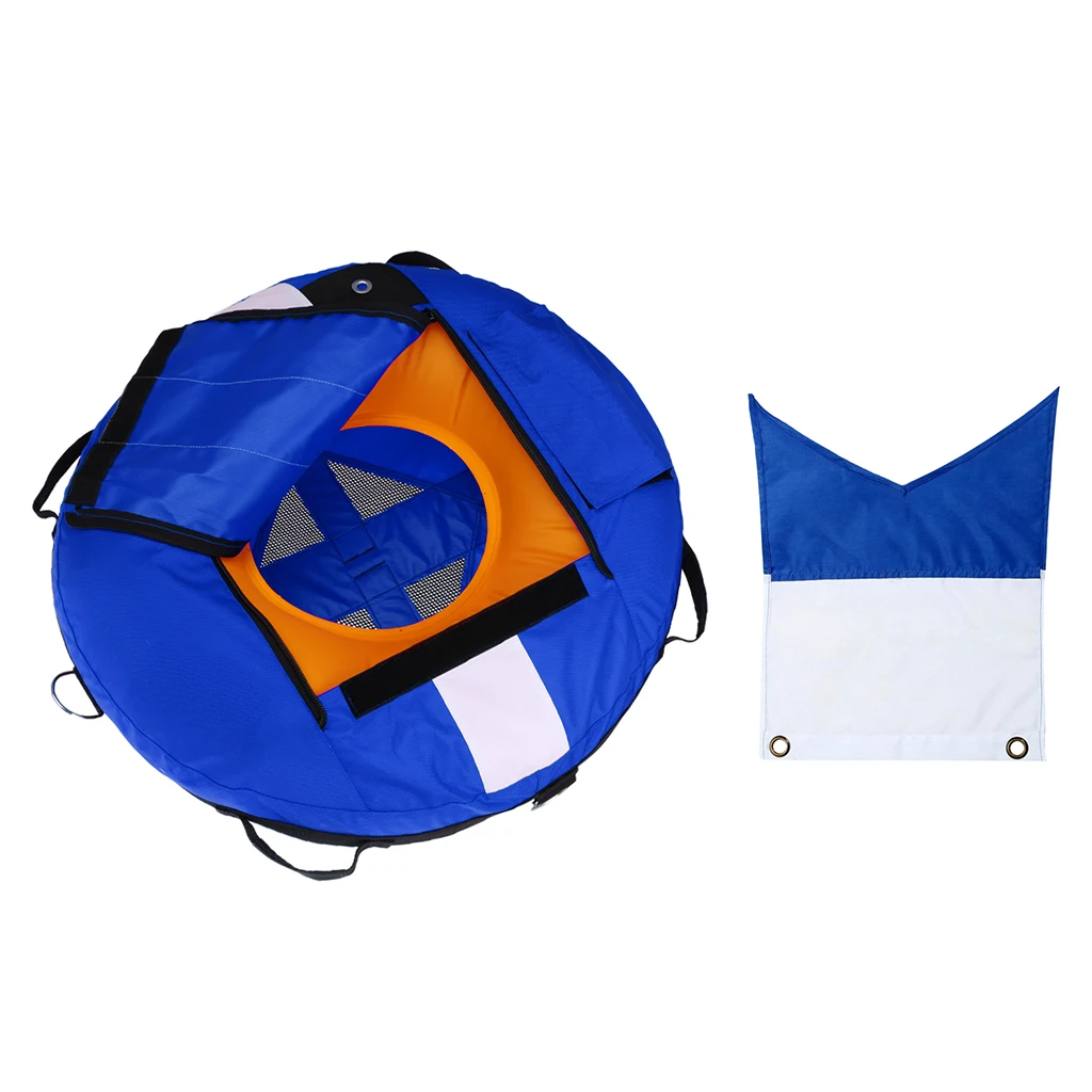 Freediving Buoy with Diver Down Flag for Technical Scuba Diving Spearfishing Snorkeling - 4 Colors Swimming Freediving Accessory
