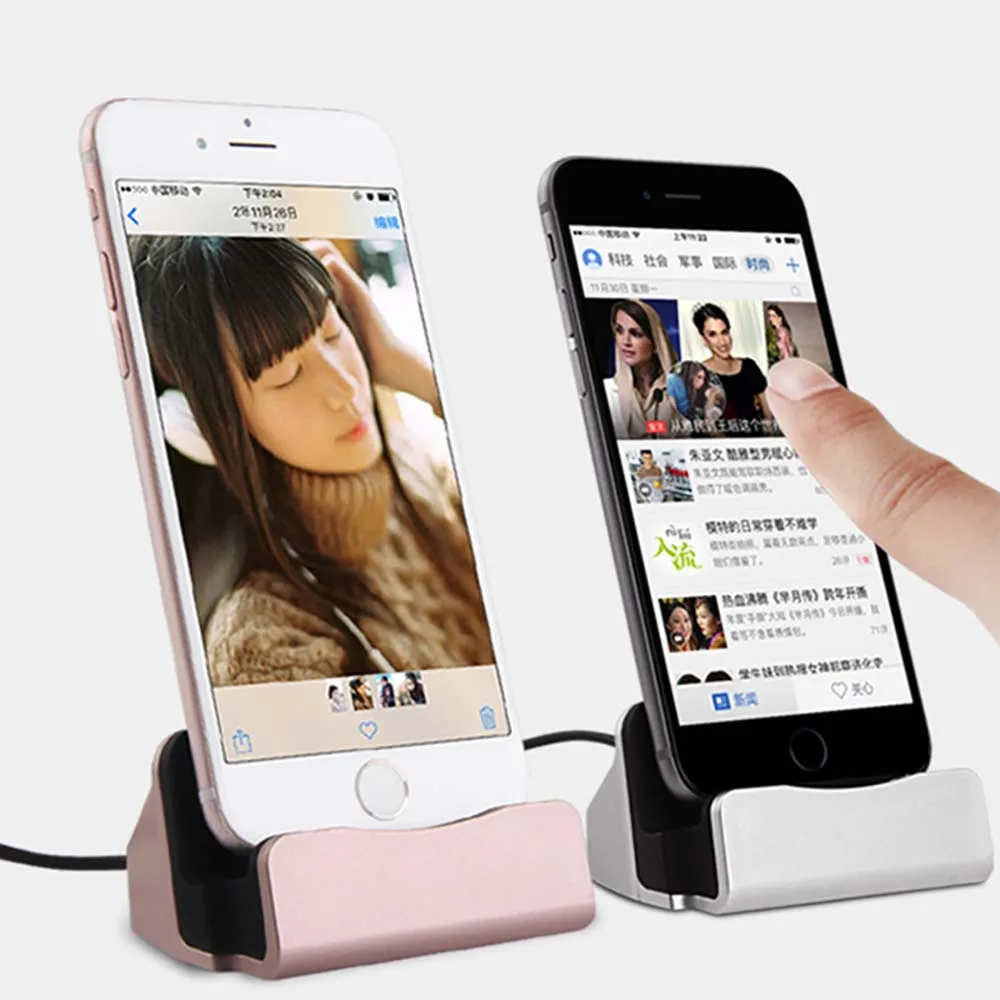 

Aerdu Charging Base Dock Station For iPhone X 8 7 6 plus USB Cable Sync Cradle Charger Base For Stand Holder