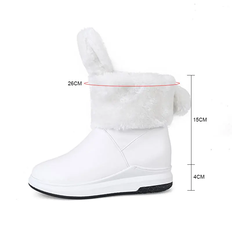 Compensés Bas Cheville Chaud Neige Hiver Dames Femmes White black Bottes Fanyuan Plateforme Chaussures Talons Fourrure Glissement De pink Femelle Sur Épais Flock Y7Ibvyf6g