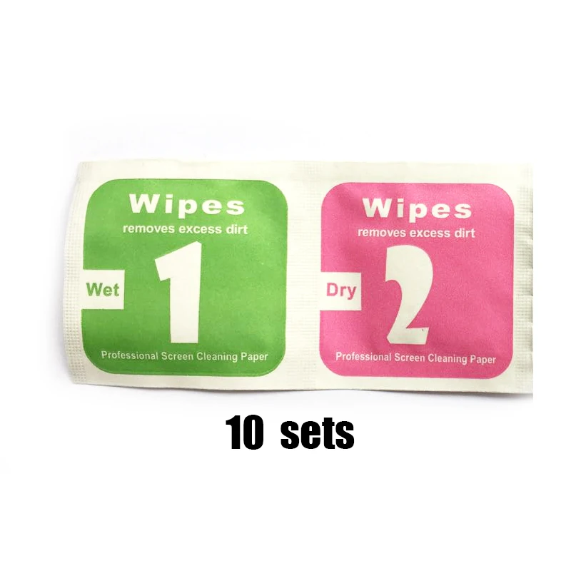 10 Sets 20PCS Phone Camera lens optical LCD screen dust cleaning paper cleaner for iPhone 7