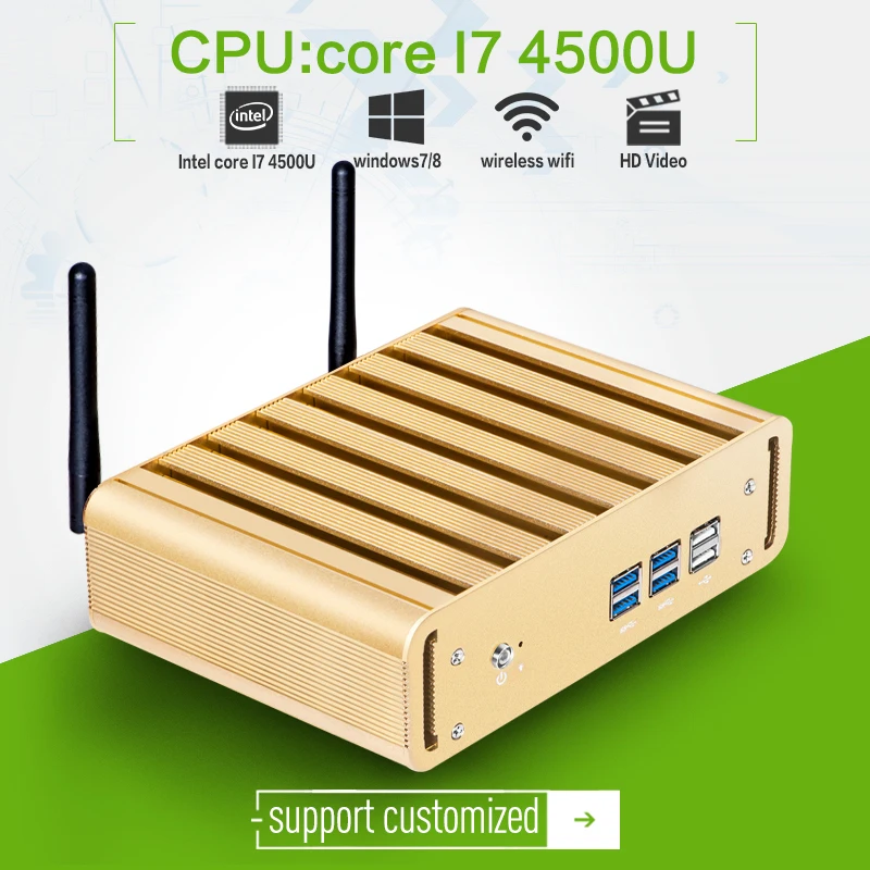 Support 4*USB3.0+2*USB2.0 an HDMI+VGA celeron dual-core X31-I7 4500U with 8G RAM 320G HDD for office computer or viedo mini pc | Компьютеры