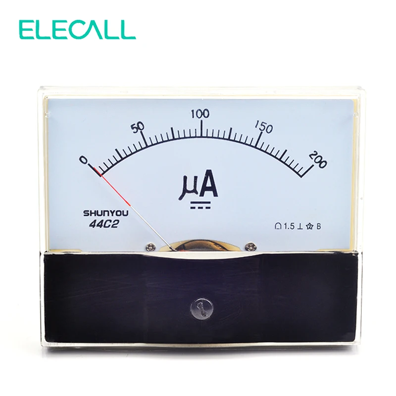 ELECALL 44C2 200uA Амперметр аналоговый измеритель тока DC механический амперметр