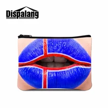 Dispalang с 3D принтом, крутой клатч, портмоне, мини кошелек, сумки на молнии, для девочек, держатель для денег, американский флаг Канады, сумки для монет