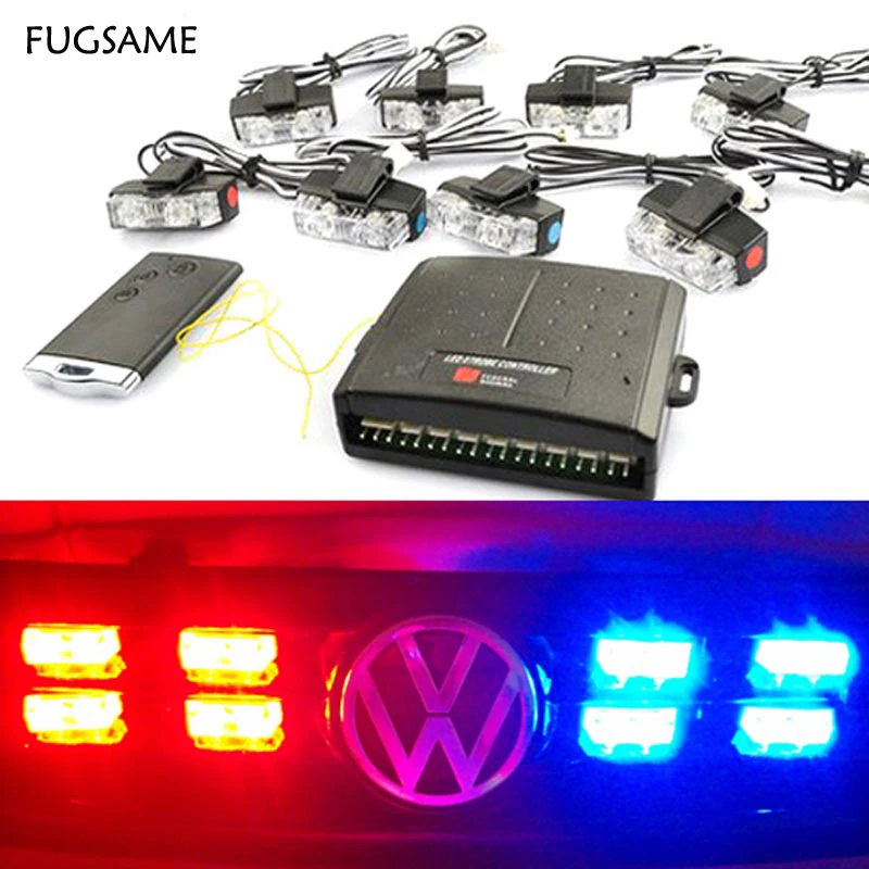 

Original 48W Wireless Control High-Power Super Bright Car Strobe Flash Led Warning Light Working Light DRL Strobe Police Fireman