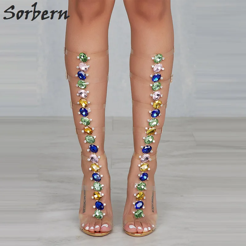 gladiator clear sandals