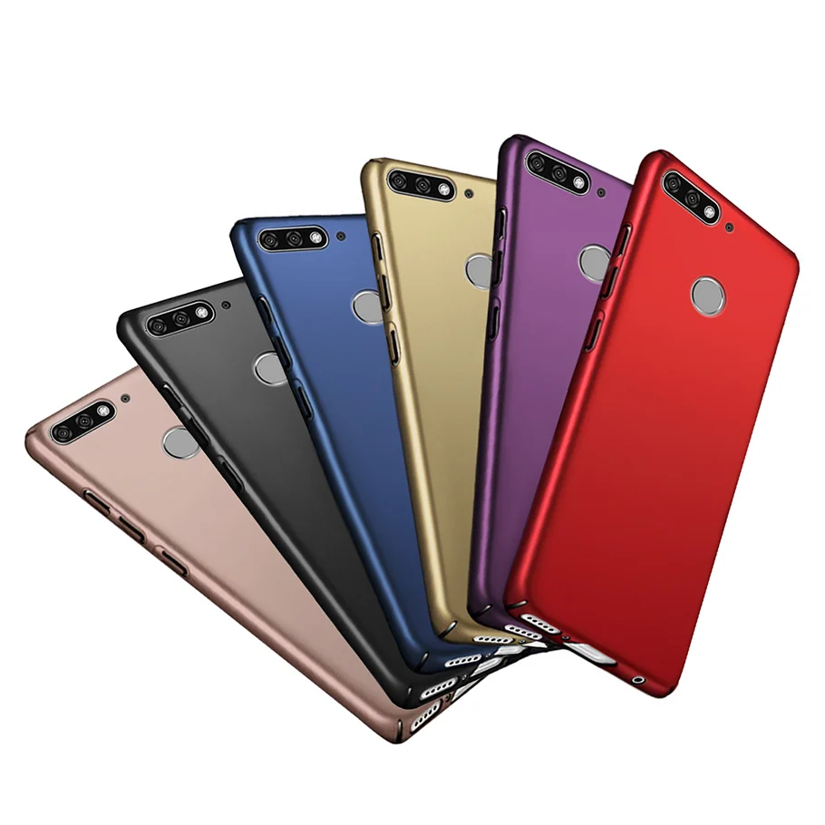 Роскошный Жесткий чехол для телефона Huawei Honor 7c 7a Pro 8c задняя защитная крышка