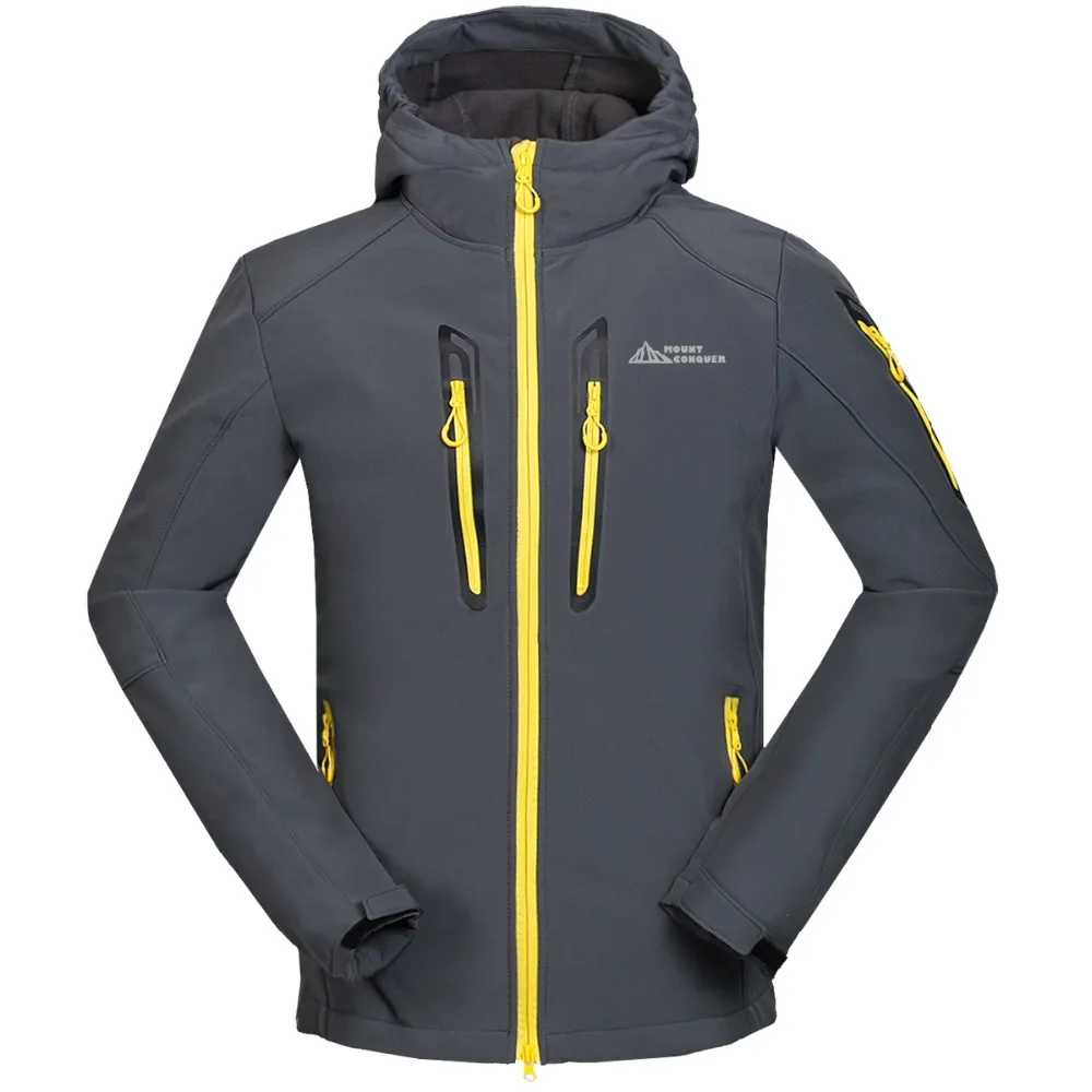 

Autumn and winter new men 's outdoor sports windbreak waterproof fleece clothing mountaineering camping hiking jacket