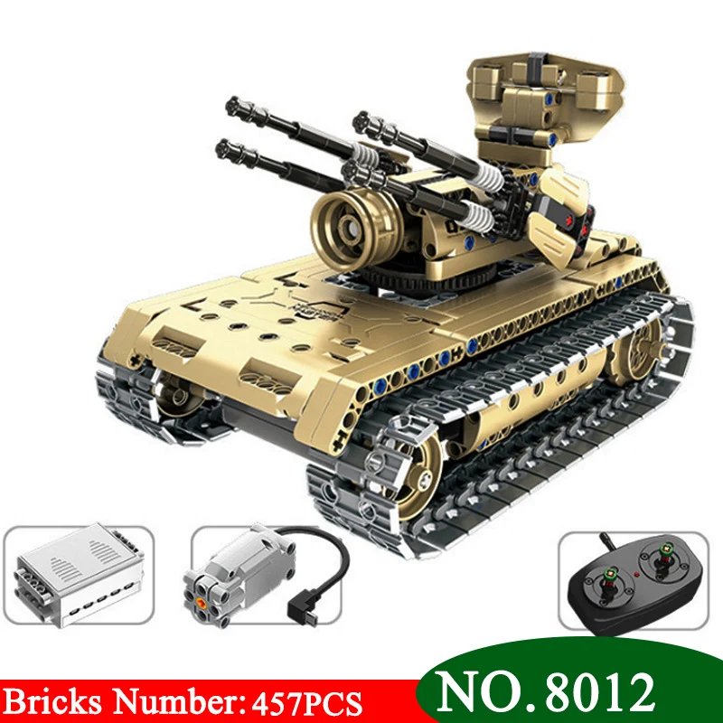 8012 457pcs Technic Military Remote Control RC Self propelled Anti