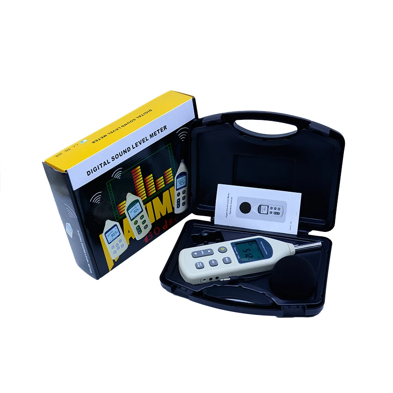

30-130dB GM1357 Digital Sound Level Meter Noise Tester in decibels LCD A/C FAST/SLOW dB screen with Carry Box