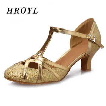 

Design Glitter Gold Dance Shoes Modern Dance Shoes for Ladies Women Girls 5CM/7CM High Heel Wholesales