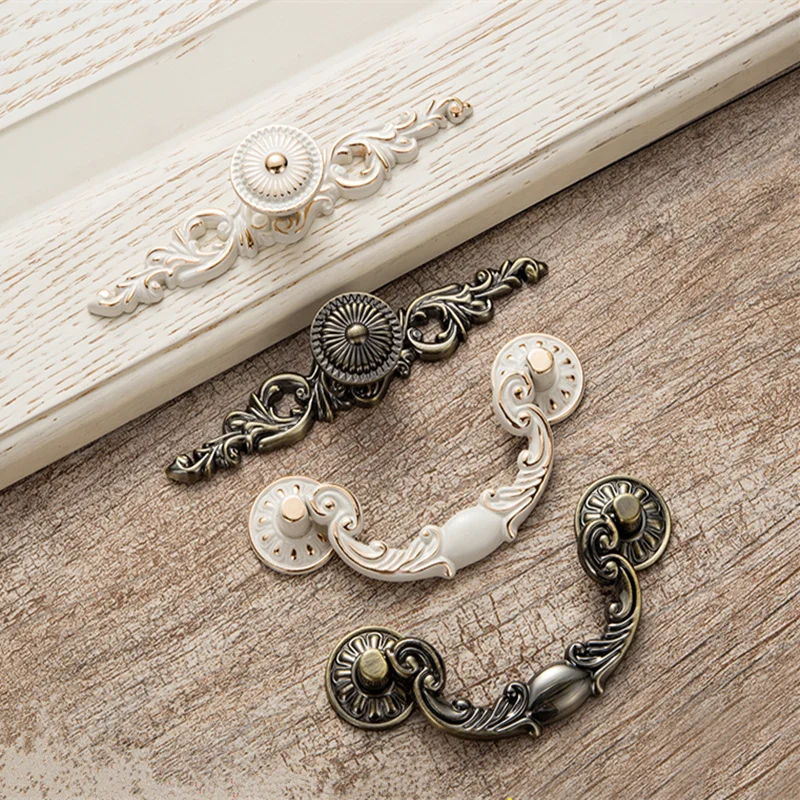 High quality Vintage Decorative Bronze Drawer Desk Door Pull