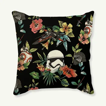 

Star Wars Colorful Flower Style Yoda Cushion Cover For Living Room Sofa Throw Pillows Classic Movies Figures Boyfriend's Gift