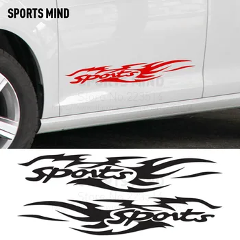 

1 Pair SPORTS MIND sports fire Waterproof vinyl reflective sticker For bmw honda audi mercedes volkswagen toyota kia accessories