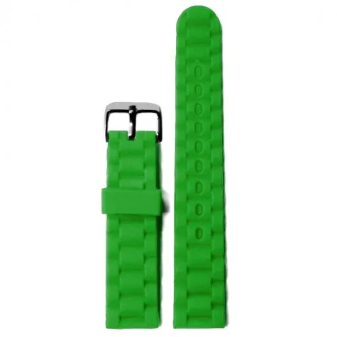 18mm Green Color Silicone Jelly Rubber Men Ladies Watch Band Straps WB1060T18JB