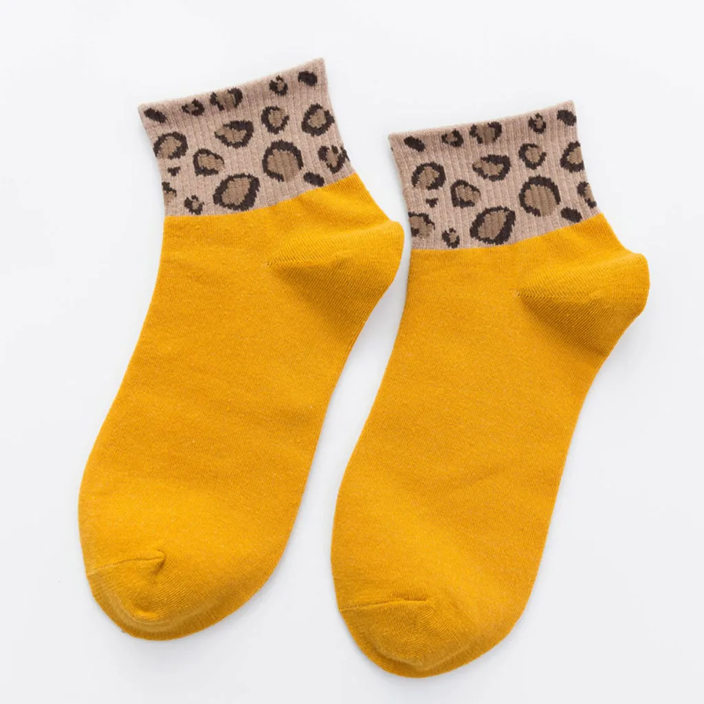 Новинка; весенние женские носки с леопардовым принтом; Модные женские ножные носки; носки в стиле Харадзюку; удобные милые хлопковые носки для девочек