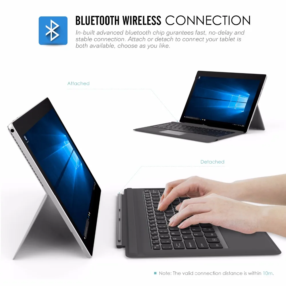 Чехол для Microsoft Surface Pro 7/Pro 6/Surface 5 (Pro 2017)/Pro 4 Сверхтонкая Беспроводная Bluetooth