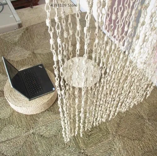 

Hand-woven partition curtains living room decoration straw hanging curtain health environmental protection partition curtain