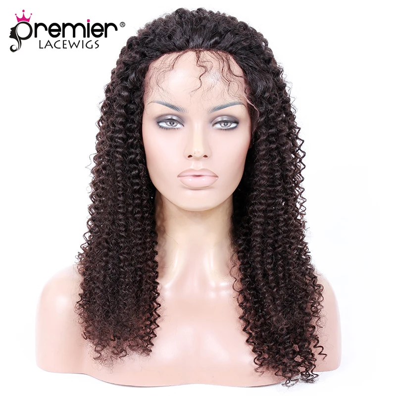 Premier Lace Wigs Glueless Human Hair Lace Front Wigs Kinky Curly