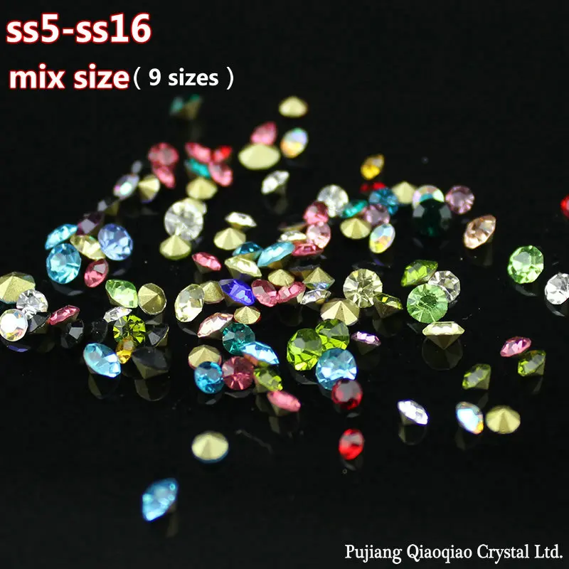 10g mix color size point back glass rhinestones nail rhinestones for nails 3d nail 10g mix color size point back glass rhinestones nail rhinestones for nails 3d nail