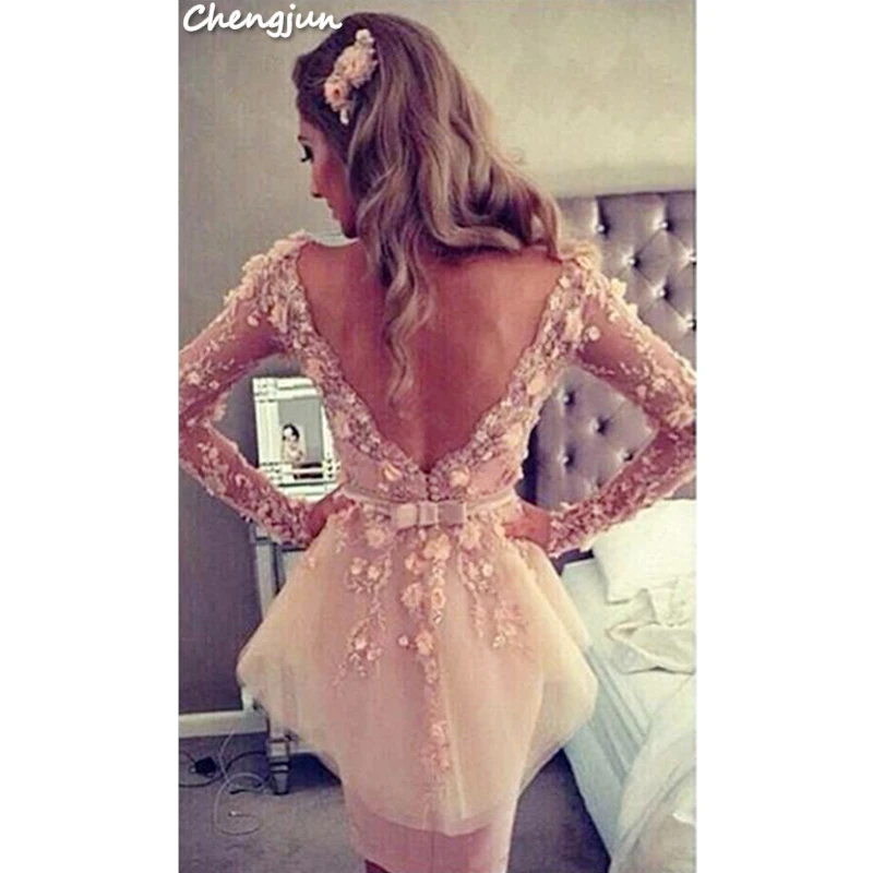 

Chengjun Special Pink 2 Pieces Bodycon Prom Elegant Evening Dress