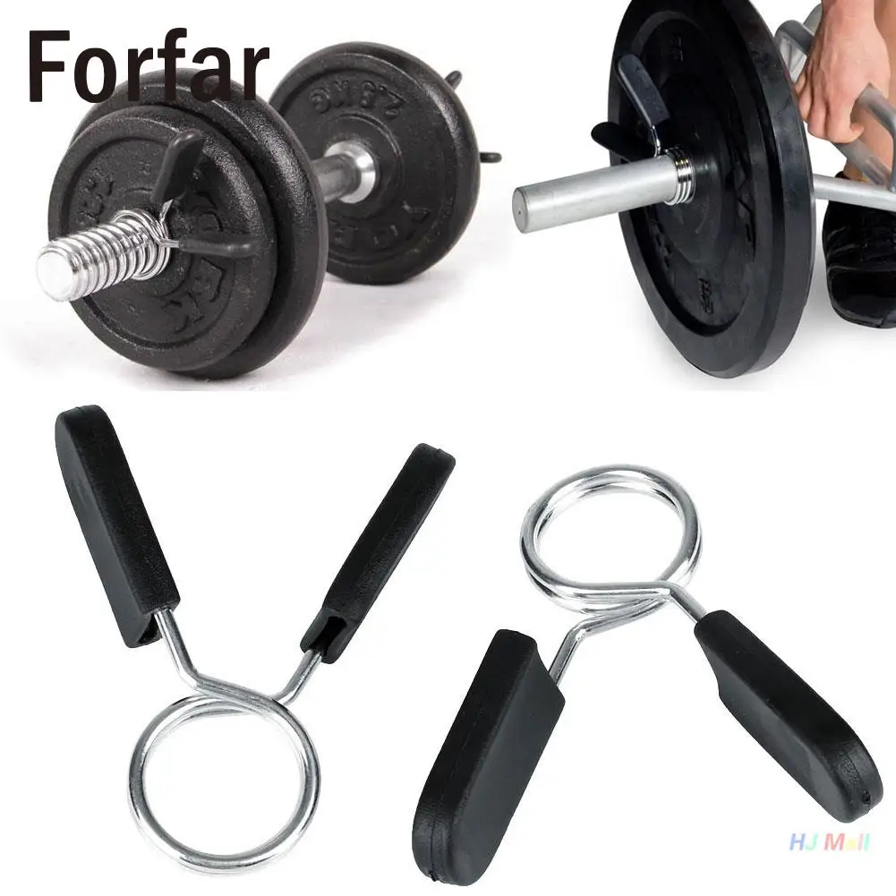 

Forfar 2Pcs Spring Clamp Clips for Weight Bar Dumbbell Weight Lifting Equipment