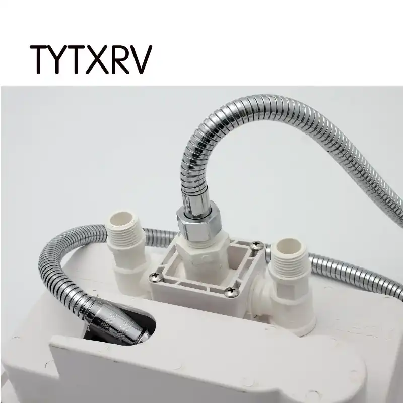 White Caravan Exterior Shower Box Kit With Lock Includes Shower