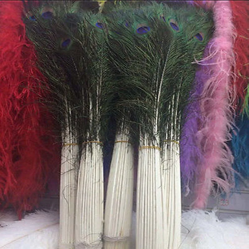 

New! Wholesale 50 pcs beautiful peacock feather eyes Natural 28-32 inchs /70-80 cm
