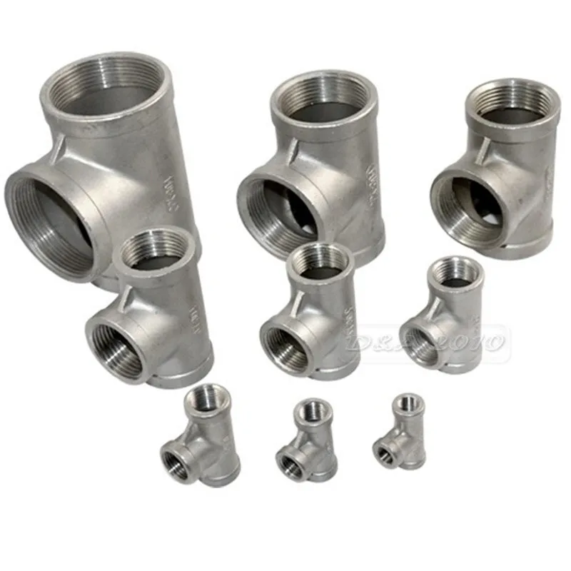 Резьбовые фитинги MEGAIRON 3/4 дюйма тройник 3 way F/F нержавеющая сталь SS 304 гнездо x 57