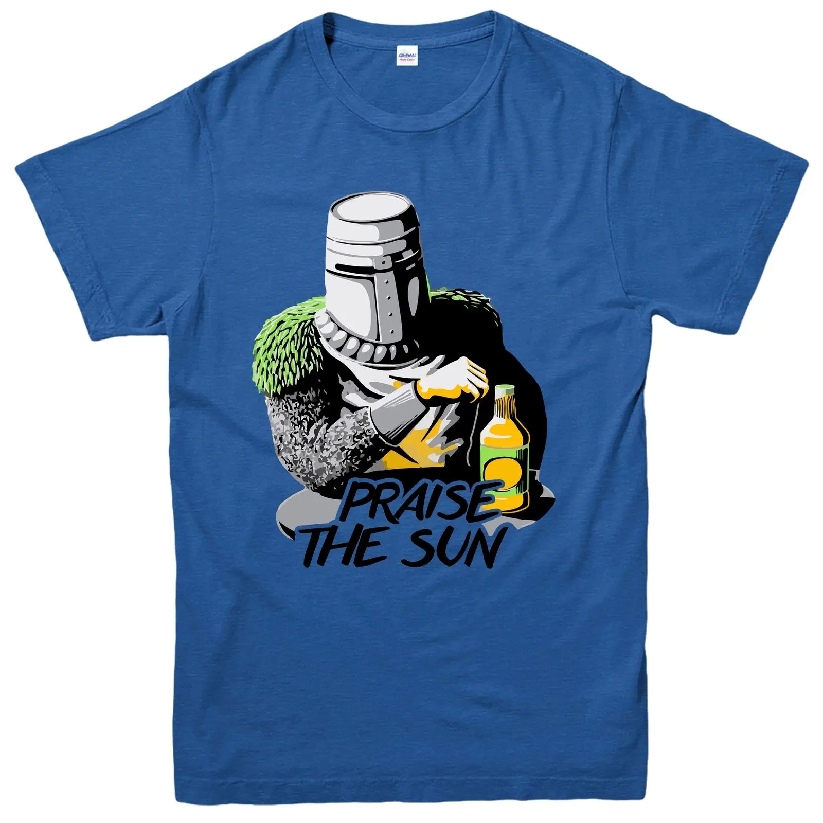 Praise The Sun T-shirt Knight Solaire Dark Soul Inspired Spoof Tee Top2019 fashionable Brand 100%cotton Printed Round Neck T-sh | Мужская