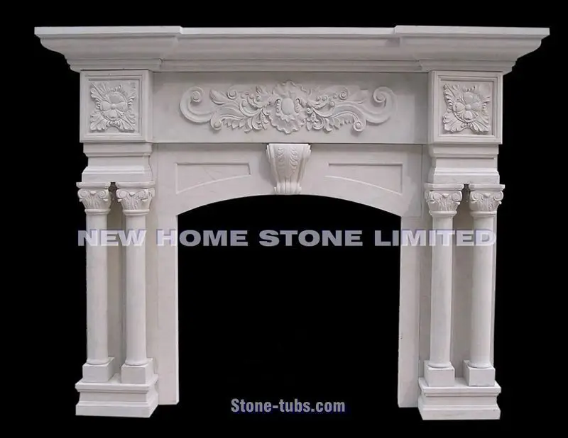 Build A Fireplace Mantel Shelf With Floral And Shell Carvings