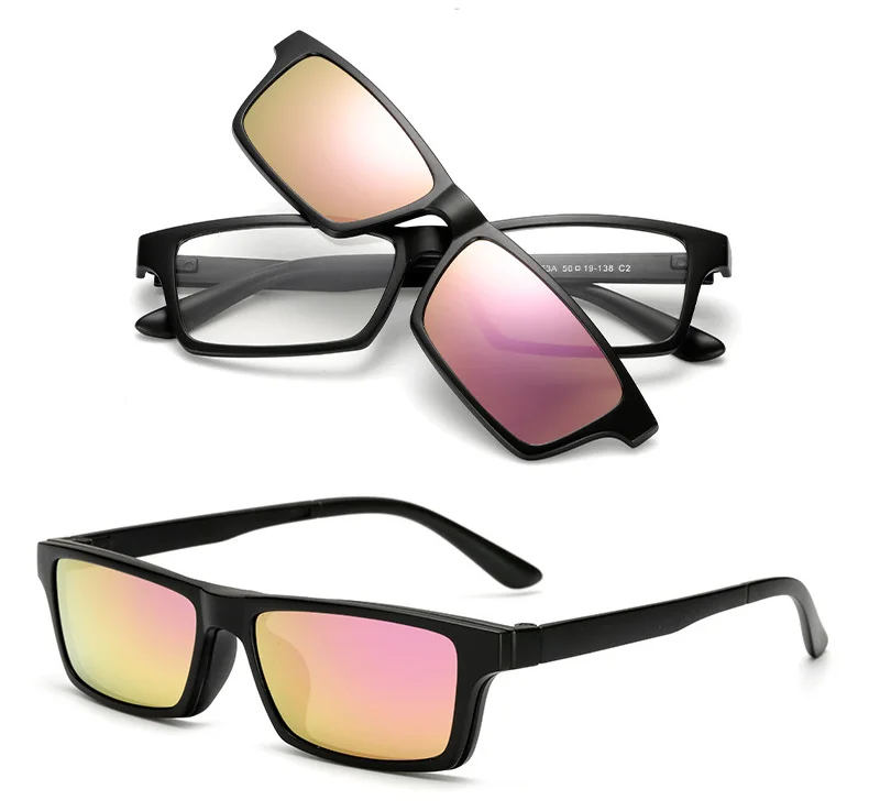 Vazrobe 5 поляризованные линзы Солнцезащитные очки для женщин Для мужчин Для женщин с магнитной Защита от солнца Очки для день ночь вождения