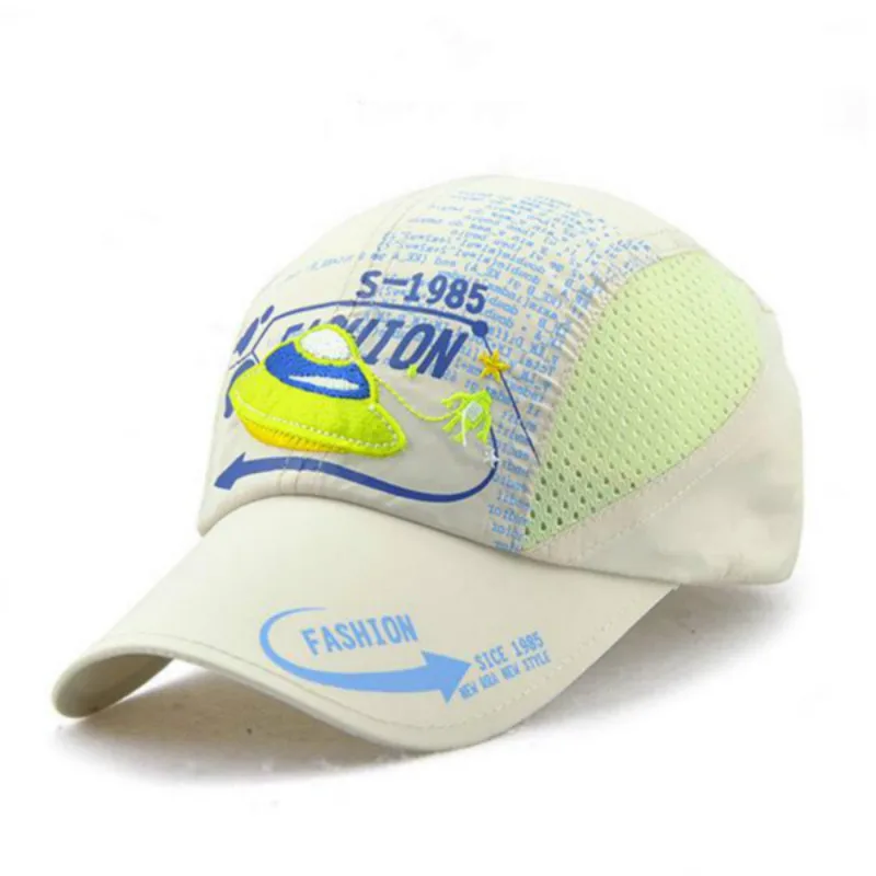 وهذا دش تنفس شبكة أطفال صيف أطفال snapback قبعة بيسبول للتعديل منحني صبي أو فتاة الشمس قبعة