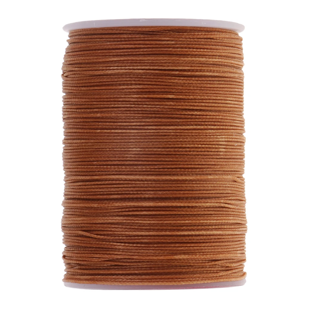 142 Yards 0.5mm Round Polyester Waxed Thread Cord Leather Sewing Hand Stitching Jewelry Craft