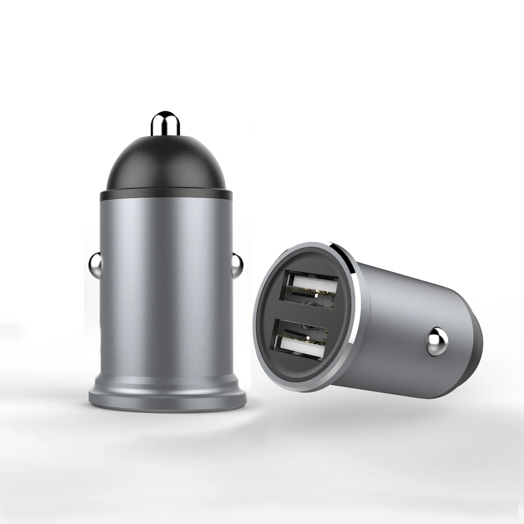 Мини Автомобильное зарядное устройство Dual 2 с usb-портом, светодиодная розетка прикуривателя Разветвитель выход адаптера питания автомобильная зарядка для iPhone Xiaomi