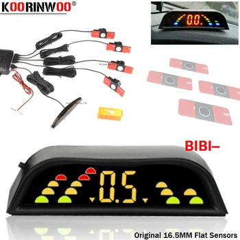 

Koorinwoo Electromagnetic Original LCD Screen Car Parking Sensors 13MM Flat 4 Parkmaster Black White Bumper Backlight Reversing