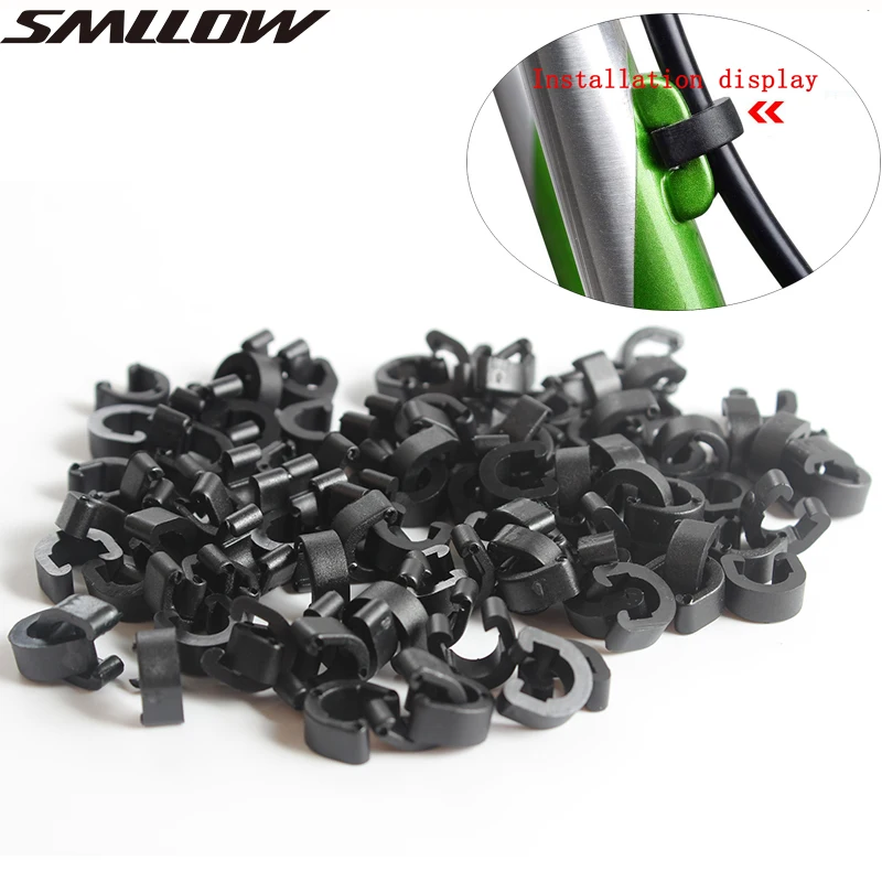 

Bicycle MTB Disc Brake Cable Sets Pipe Line Deduction Transmission Pipe Plastic C type Buckle Snap Clamp for Disc Brake Hose
