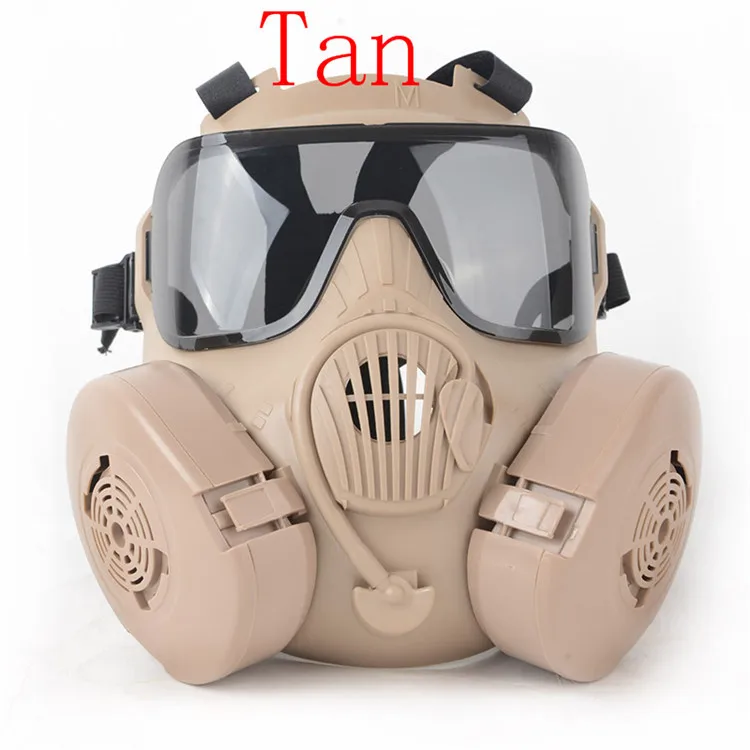 3 цвета Тактический Airsoft M50 защитная маска на открытом воздухе Пейнтбол CS игры американские военные полный уход за кожей лица Череп противогаз с вентилятором