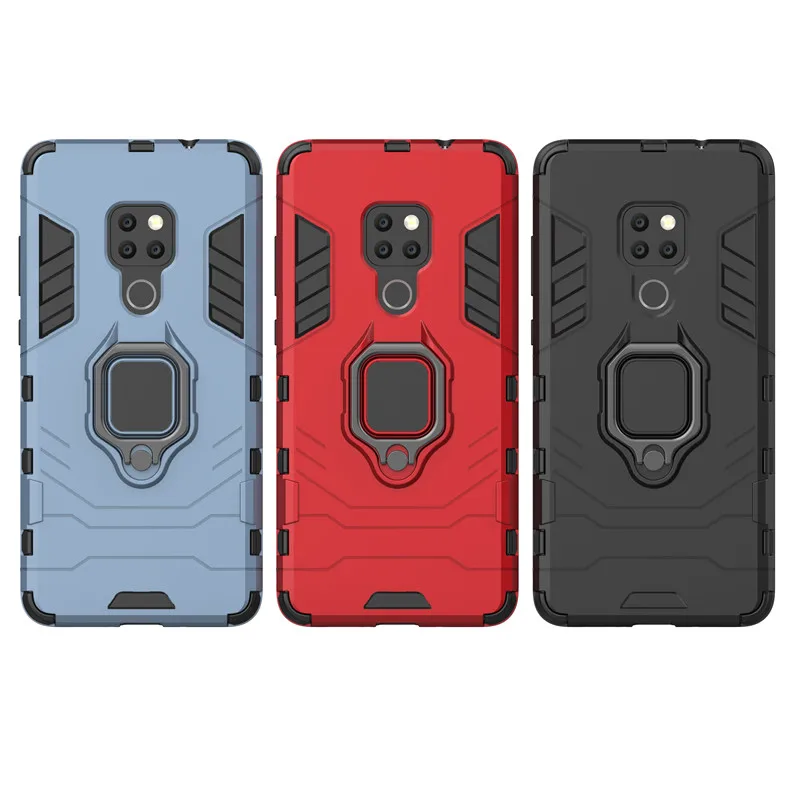 

For Huawei Mate 20 X Pro Shockproof Armor Case For Mate 20 Pro Silicon TPU Cover With Finger Ring Coque Shell For Mate 20X