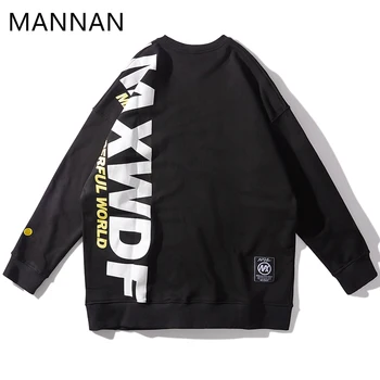 

MANNAN Marque Hommes Hoodies Lettre Sweats Hommes Hoodies Mode Casual Sweat Capuche Hip Hop Capuche Pull Mle Drop Shipping