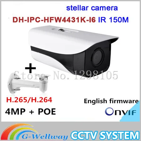 

Dahua English firmware stellar camera 4MP Dahua-IPC-HFW4431K-I6 Network IP IR Bullet H265 H264 SD card slot IPC-HFW4431K-I6